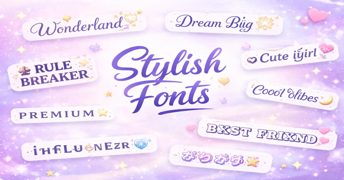 Stylish Fonts Generator - Fancy Text Styles Preview